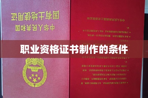 萧县职业资格证书制作的条件