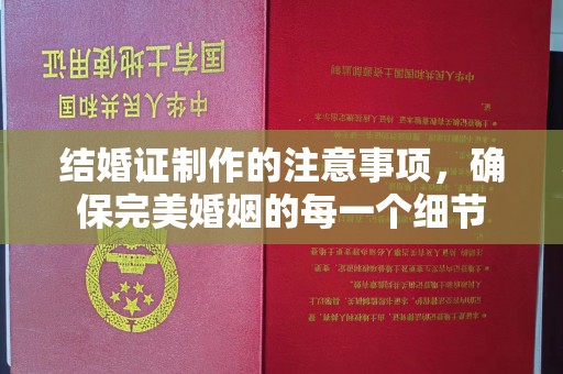 萧县结婚证制作的注意事项，确保完美婚姻的每一个细节